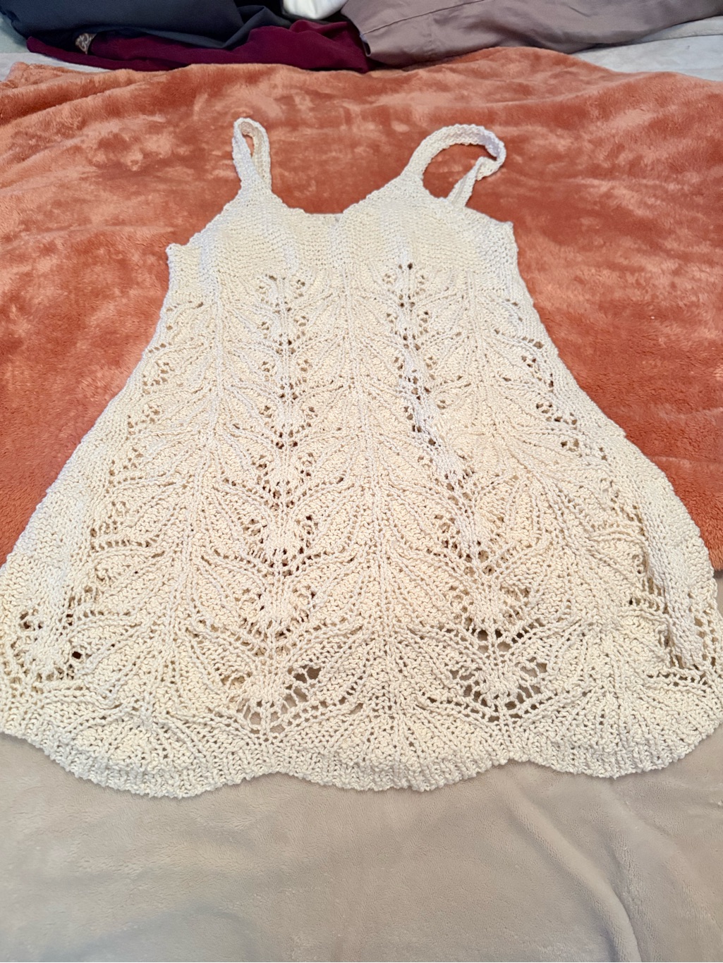 L*Space Cream Crochet Mini Dress
